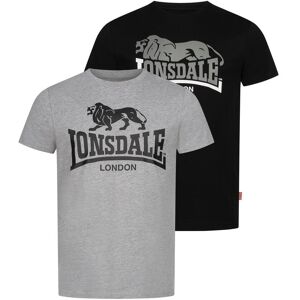T-shirt Lonsdale Loscoe (x2) Gris 5XL Male T-shirt Lonsdale Loscoe (x2) Gris 5XL Male