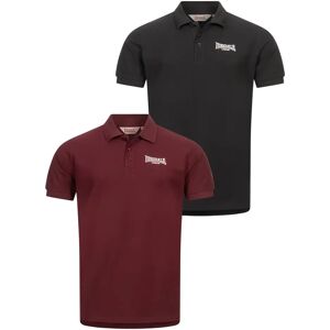 Classic cut polo shirt Lonsdale Lingholme (x2) Noir 3XL Male Classic cut polo shirt Lonsdale Lingholme (x2) Noir 3XL Male