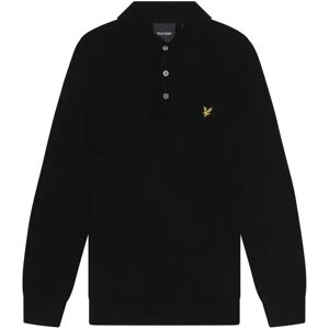 Long sleeve merino cotton polo Lyle & Scott Noir XL Male Long sleeve merino cotton polo Lyle & Scott Noir XL Male