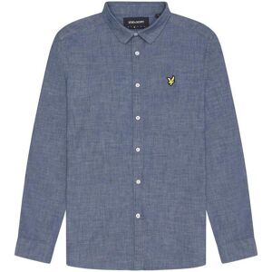 Long-sleeved shirt Lyle & Scott Chambray Bleu M Male Long-sleeved shirt Lyle & Scott Chambray Bleu M Male