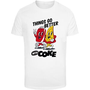 T-shirt Merchcode Things Go Better with Coke Blanc L Male T-shirt Merchcode Things Go Better with Coke Blanc L Male