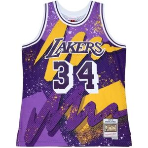 Mitchell & Ness Los Angeles Lakers NBA Jersey Hyper Hoops Shaquille O'Neal 1996/97 Violet L Male Mitchell & Ness Los Angeles Lakers NBA Jersey Hyper Hoops Shaquille O'Neal 1996/97 Violet L Male