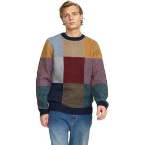 Knitted round-neck sweater Revolution Bleu 2XL Male Knitted round-neck sweater Revolution Bleu 2XL Male