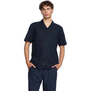 Cuban shirt with buttoned front closure Revolution Bleu L Male Cuban shirt with buttoned front closure Revolution Bleu L Male