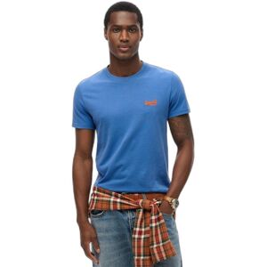 Organic cotton logo T-shirt Superdry Bleu 3XL Male Organic cotton logo T-shirt Superdry Bleu 3XL Male