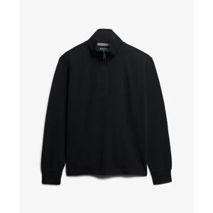 Ribbed zip neck jumper Superdry Noir XL Male Ribbed zip neck jumper Superdry Noir XL Male