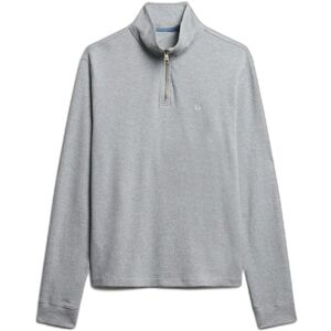 Ribbed zip neck jumper Superdry Gris 2XL Male Ribbed zip neck jumper Superdry Gris 2XL Male