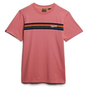 T-shirt Superdry Outdoor Stripe Logo Relaxed Rose XL Male T-shirt Superdry Outdoor Stripe Logo Relaxed Rose XL Male