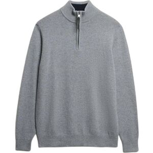 Wool blend jumper with a funnel neck Superdry Bleu L Male Wool blend jumper with a funnel neck Superdry Bleu L Male