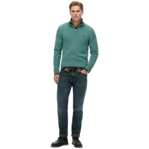 Cotton sweater with a trucker collar Superdry Bleu 2XL Male Cotton sweater with a trucker collar Superdry Bleu 2XL Male