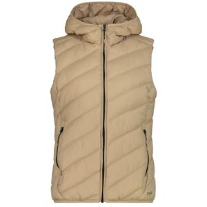 Women's sleeveless hooded down jacket CMP Beige 2XL Female Women's sleeveless hooded down jacket CMP Beige 2XL Female