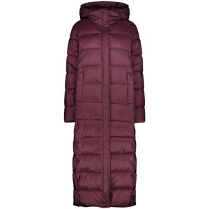 Long shiny hooded puffer jacket for women CMP Rouge XS Female Long shiny hooded puffer jacket for women CMP Rouge XS Female