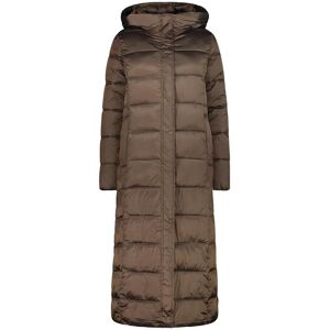 Long shiny hooded puffer jacket for women CMP Marron XS Female Long shiny hooded puffer jacket for women CMP Marron XS Female