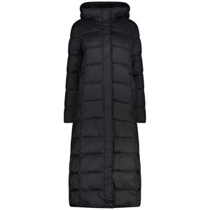 Long shiny hooded puffer jacket for women CMP Noir 2XS Female Long shiny hooded puffer jacket for women CMP Noir 2XS Female