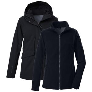 Women's 3-in-1 Waterproof Hooded Jacket Killtec Kow 189 Noir 42 Female Women's 3-in-1 Waterproof Hooded Jacket Killtec Kow 189 Noir 42 Female