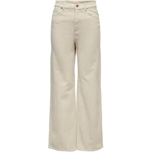 Women's corduroy wide leg Trousers Only Onlhope global Blanc 38x32 Female Women's corduroy wide leg Trousers Only Onlhope global Blanc 38x32 Female