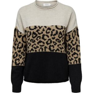 Women's round neck sweater Only Jade Animal Beige S Female Women's round neck sweater Only Jade Animal Beige S Female