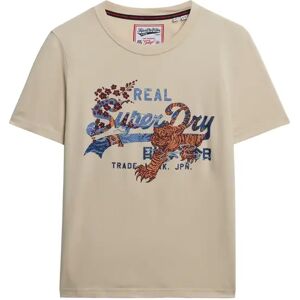 Women's T-shirt Superdry Tokyo Vl Beige M Female Women's T-shirt Superdry Tokyo Vl Beige M Female