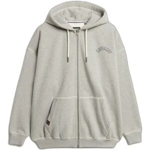 Women's zip-up hoodie Superdry Athletic Essential Gris M Female Women's zip-up hoodie Superdry Athletic Essential Gris M Female