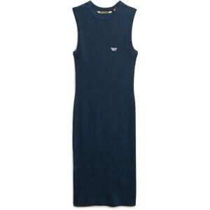 Women's mid-length ribbed dress Superdry Bleu XS Female Women's mid-length ribbed dress Superdry Bleu XS Female