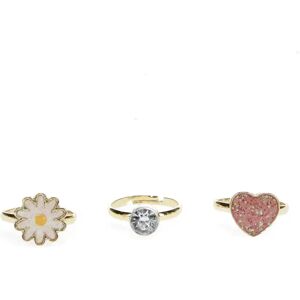 Sparkling ring on heart card for kids Rex London (x3) Jaune 1.4 cm Unisex Sparkling ring on heart card for kids Rex London (x3) Jaune 1.4 cm Unisex