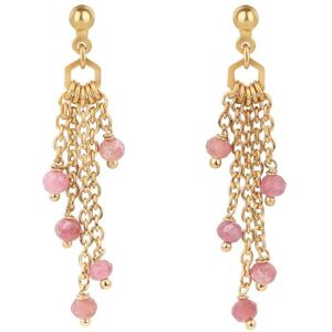 Tourmaline stone earrings for women Sloya Elyssa Rose 3,5x1,3 cm Female Tourmaline stone earrings for women Sloya Elyssa Rose 3,5x1,3 cm Female
