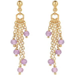 Amethyst earrings for women Sloya Elyssa Violet 3,5x1,3 cm Female Amethyst earrings for women Sloya Elyssa Violet 3,5x1,3 cm Female