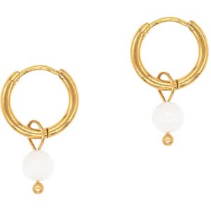 Moonstone hoop earrings for women Sloya Serena Blanc 2x1,1 cm Female Moonstone hoop earrings for women Sloya Serena Blanc 2x1,1 cm Female