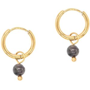 Spectrolite hoop earrings for women Sloya Serena Gris 2x1,1 cm Female Spectrolite hoop earrings for women Sloya Serena Gris 2x1,1 cm Female