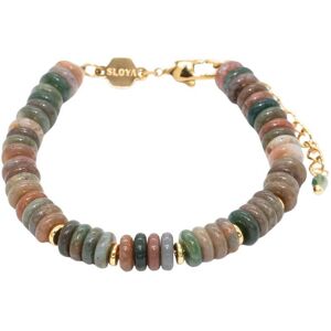 Indian Agate Stone Bracelet for Women Sloya Blima Vert 16,5/20 cm Female Indian Agate Stone Bracelet for Women Sloya Blima Vert 16,5/20 cm Female