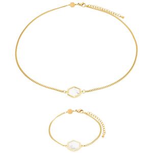 Howlite necklace and bracelet for women Sloya Hexalia Blanc 17/21,5 cm Female Howlite necklace and bracelet for women Sloya Hexalia Blanc 17/21,5 cm Female