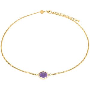 Amethyst stone necklace for women Sloya Hexalia Violet 41/45,5 cm Female Amethyst stone necklace for women Sloya Hexalia Violet 41/45,5 cm Female