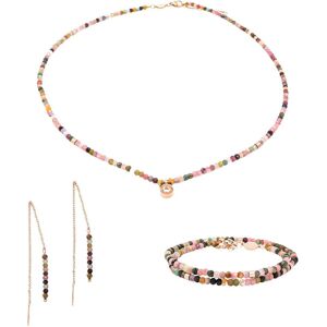 Tourmaline necklace, bracelet, and earrings for women Sloya Lumia Rose 16,5/20 cm Female Tourmaline necklace, bracelet, and earrings for women Sloya Lumia Rose 16,5/20 cm Female