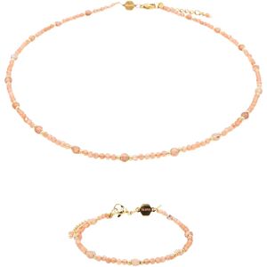 Sunstone necklace and bracelet for women Sloya Paloma Orange 17/21,5 cm Female Sunstone necklace and bracelet for women Sloya Paloma Orange 17/21,5 cm Female