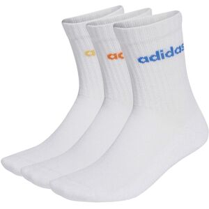 Mid-calf socks adidas Linear (x3) Blanc 37/39 Unisex Mid-calf socks adidas Linear (x3) Blanc 37/39 Unisex