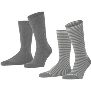 Football Socks Burlington Everyday Stripe (x2) Gris 40/46 Male Football Socks Burlington Everyday Stripe (x2) Gris 40/46 Male