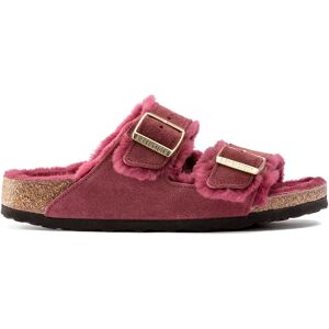 Women's sandals Birkenstock Arizona Shearling Suede Leather Rouge 37 Narrow Female Women's sandals Birkenstock Arizona Shearling Suede Leather Rouge 37 Narrow Female