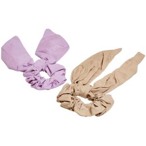 Scrunchies with bow Urban Classics XXL (x2) Violet One size Unisex Scrunchies with bow Urban Classics XXL (x2) Violet One size Unisex