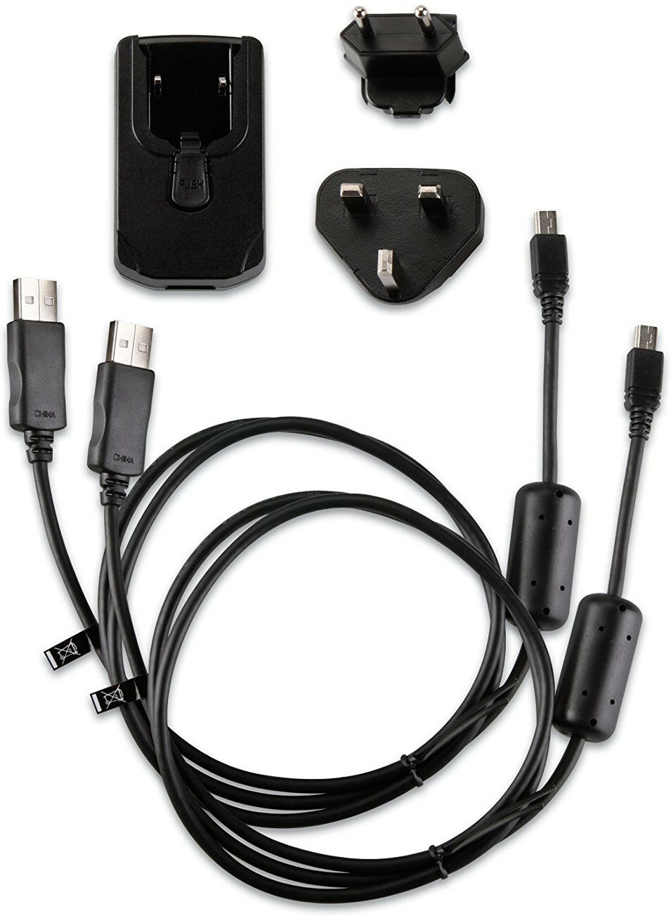 Charger Garmin secteur adaptateurs europe et câbles micro usb/mini usb inclus Noir One size Unisex