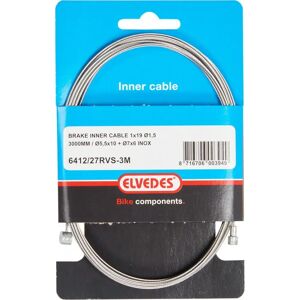 Brake cable 1x19 stainless steel wire ø1,5mm v-head ø5,5x10 and t-nipple Elvedes Argenté 3000 mm Unisex Brake cable 1x19 stainless steel wire ø1,5mm v-head ø5,5x10 and t-nipple Elvedes Argenté 3000 mm Unisex