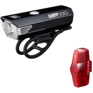 front and rear bike lights Cateye Ampp 100 & Viz 100 Noir One size Unisex front and rear bike lights Cateye Ampp 100 & Viz 100 Noir One size Unisex