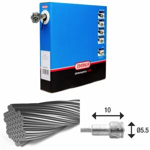 Brake cables 7x7 stainless steel Ø1.5mm V-head Ø5.5x10 Elvedes (x100) Argenté 2000 mm Unisex Brake cables 7x7 stainless steel Ø1.5mm V-head Ø5.5x10 Elvedes (x100) Argenté 2000 mm Unisex