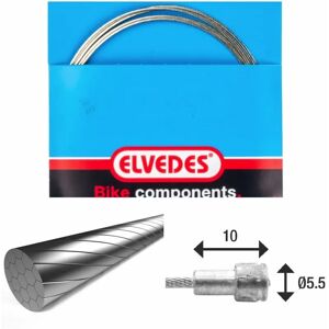 Elvedes Brake Cable 2250mm - Stainless Steel, V-nipple, Low Friction Elvedes Brake Cable 2250mm - Stainless Steel, V-nipple, Low Friction