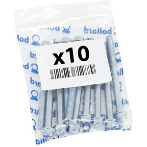 Bag of 10 screws with 6 without shoulder P2R SW8 Argenté M6 x 60 mm Unisex Bag of 10 screws with 6 without shoulder P2R SW8 Argenté M6 x 60 mm Unisex
