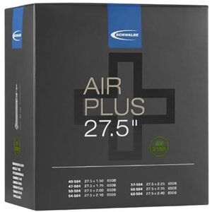 Standard valve inner tube plus Schwalbe Av21Ap 40/62-584 27.5" Noir 40 mm Unisex Standard valve inner tube plus Schwalbe Av21Ap 40/62-584 27.5" Noir 40 mm Unisex