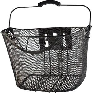 Steel mesh front bike basket with clip attachment for handlebars Sélection CGN Cycle XXL 22/25.4/31.8 Noir 350X250X250 mm Unisex Steel mesh front bike basket with clip attachment for handlebars Sélection CGN Cycle XXL 22/25.4/31.8 Noir 350X250X250 mm Unisex