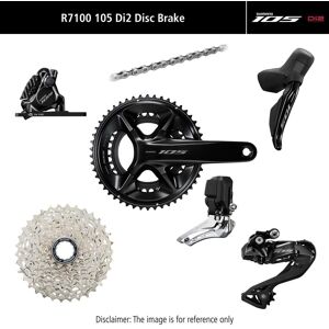 Double crankset Shimano 105 DI2 R7100 12V Noir 50x34T/11/36T/175 mm Unisex Double crankset Shimano 105 DI2 R7100 12V Noir 50x34T/11/36T/175 mm Unisex