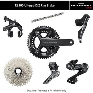 Complete bike group Shimano Ultegra DI2 R8100 172 mm, 11-34T Noir 52x36T Unisex Complete bike group Shimano Ultegra DI2 R8100 172 mm, 11-34T Noir 52x36T Unisex