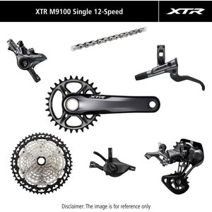 Mechanical mono 4-piston disc brake derailleur kit Shimano XTR M9100 Noir 36T Unisex Mechanical mono 4-piston disc brake derailleur kit Shimano XTR M9100 Noir 36T Unisex