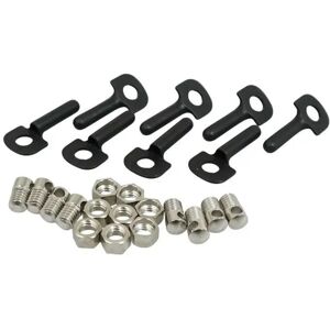 Pack of 8 rod clamps and end caps for mudguards Stronglight Road-Country Noir One size Unisex Pack of 8 rod clamps and end caps for mudguards Stronglight Road-Country Noir One size Unisex